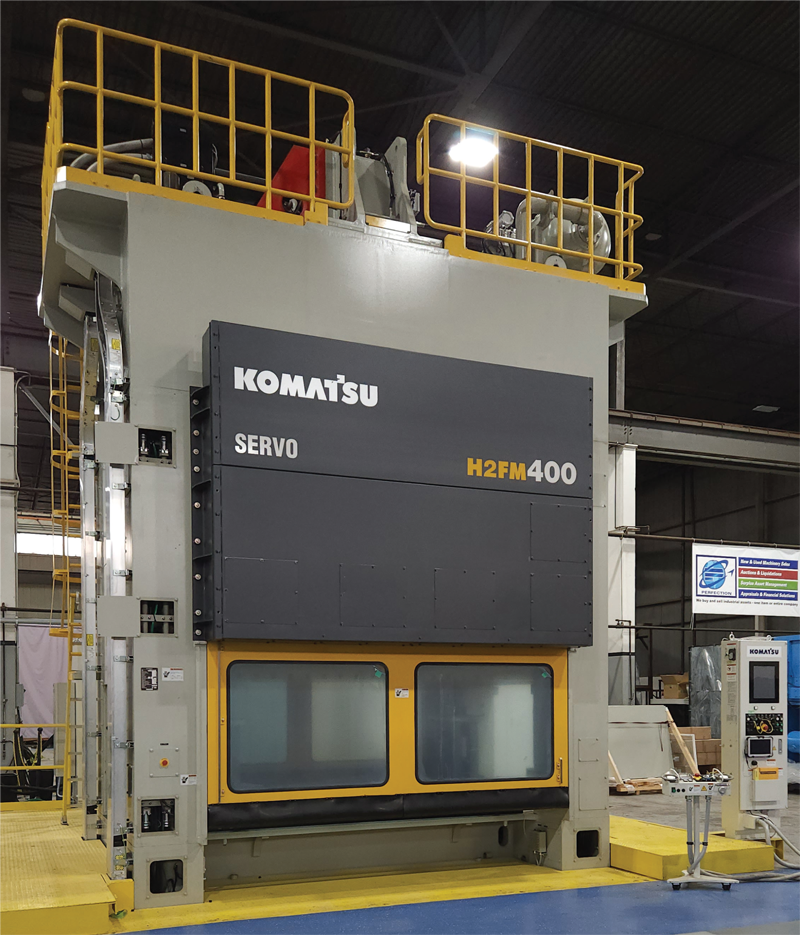 Komatsu H2FM 400 Ton Servo Press in Perfection's Elk Grove Village machinery showroom